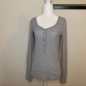 Victoria’s Secret Button Henley Long Sleeve Top